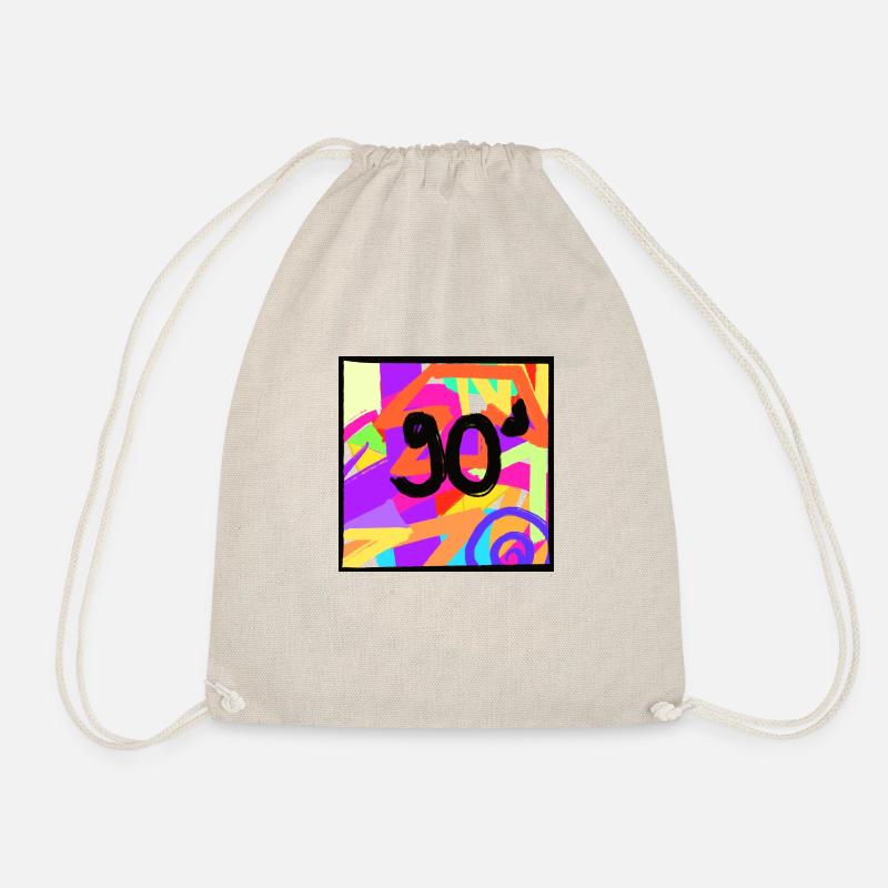 Retro style 90s design - Drawstring Bag - nature