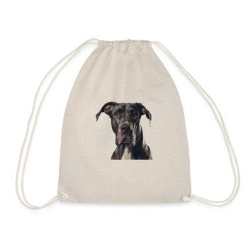 Great Dane Dog - Drawstring Bag - nature - Front