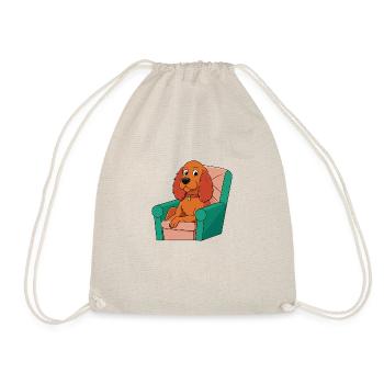 Entspannter Sussex Spaniel im Sessel Hundekunst - Turnbeutel - Natur - Vorne