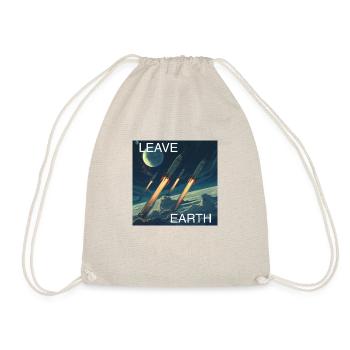 Retro Style Plakat Raumfahrt „Leave Earth“ - Turnbeutel - Natur - Vorne