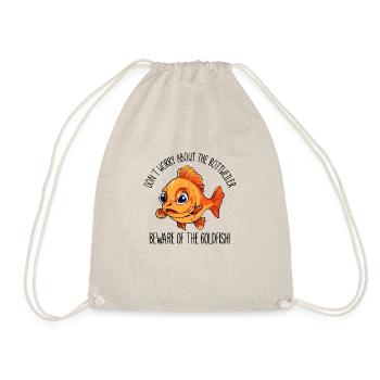 beware of the goldfish! Vorsicht vor dem Goldfisch - Turnbeutel - Natur - Vorne