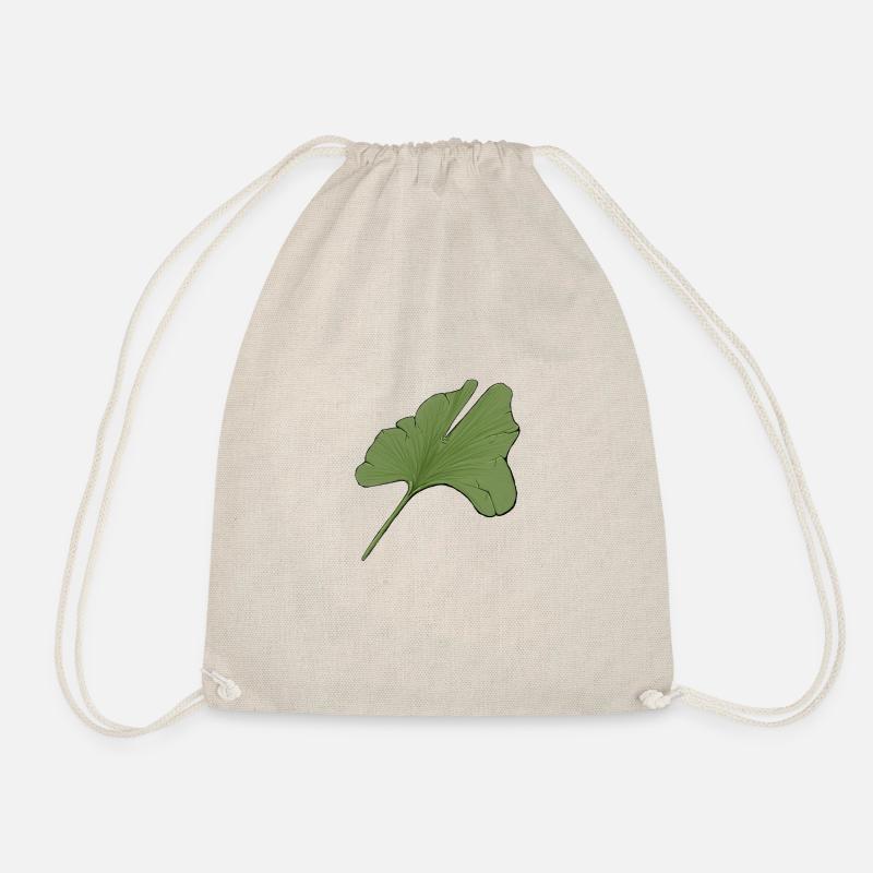 Ginko Biloba Leaf - Drawstring Bag - nature