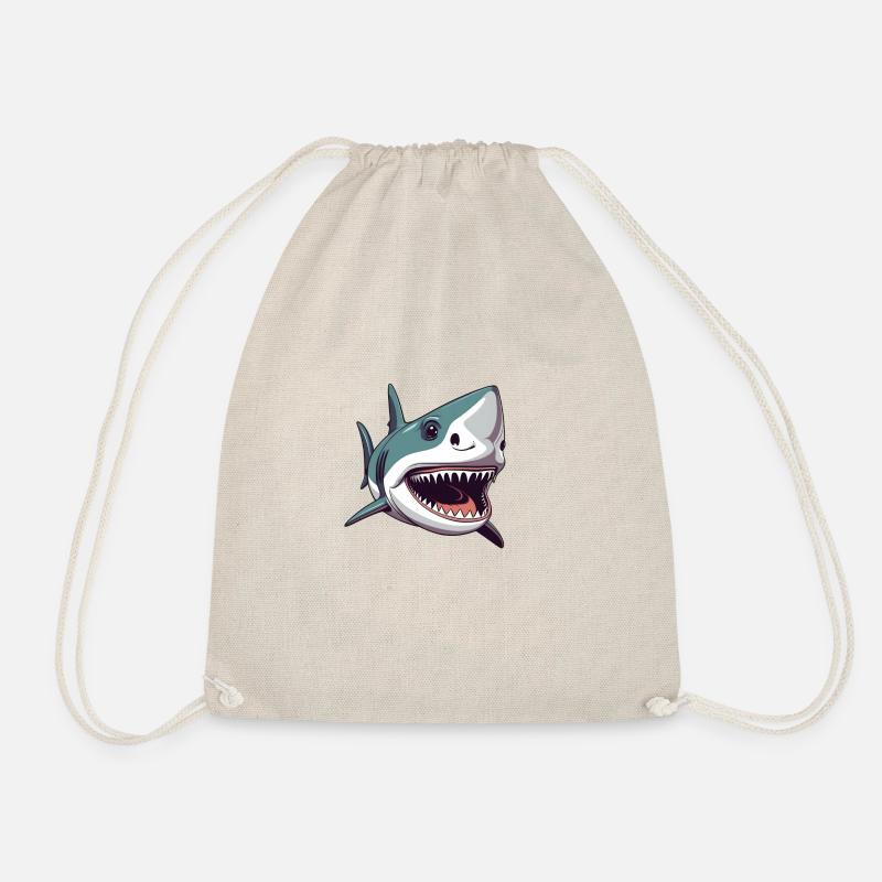Shark - Drawstring Bag - nature