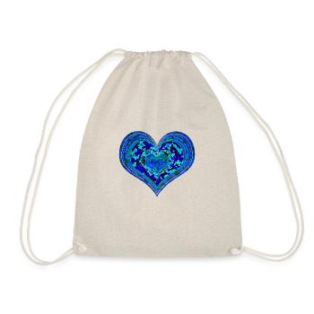 Psychedelic Heart - Drawstring Bag - nature - Front