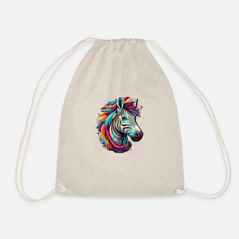 Abstraktes Zebra-Design - Turnbeutel - Natur