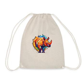 Conception abstraite de rhinocéros - Sac de sport léger - nature - Devant