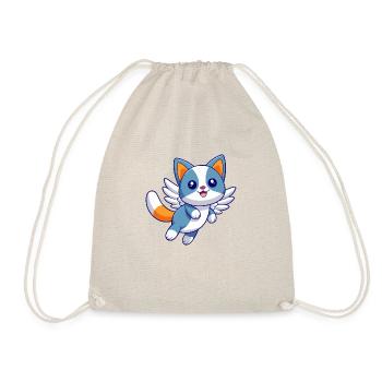 Chat japonais volant kawaii cartoon - Sac de sport léger - nature - Devant