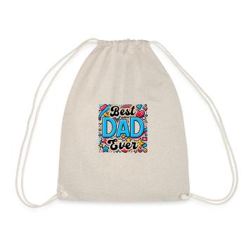 BGSM BEST DAD EVER - Drawstring Bag - nature - Front