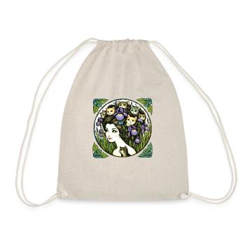 Cat Lady - Drawstring Bag - nature - Front