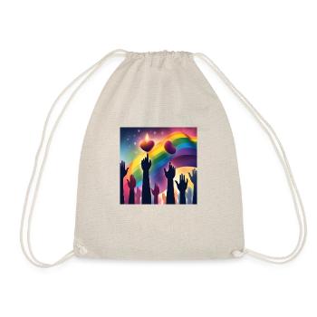 Raise your Hand for Love - Drawstring Bag - nature - Front