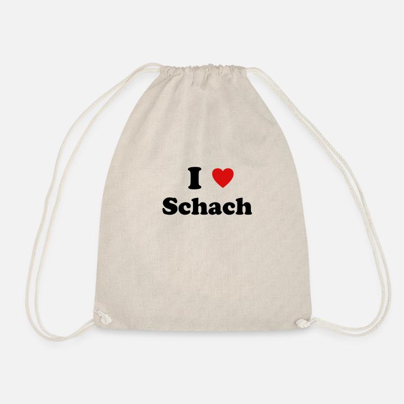 Schach -ich liebe Schach - Turnbeutel - Natur