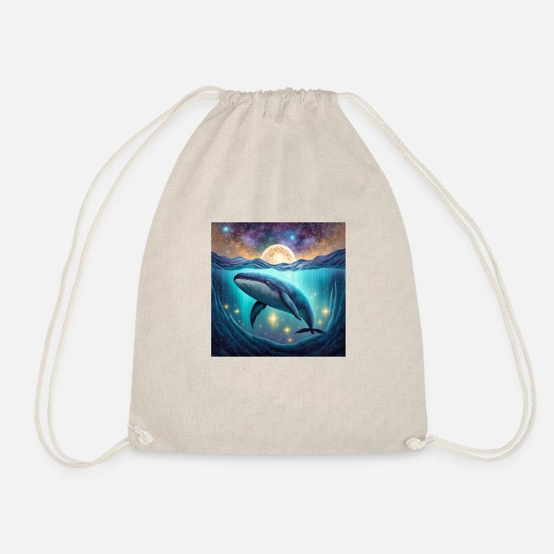 Wal, Mondschein, Ocean, Universe - Turnbeutel - Natur