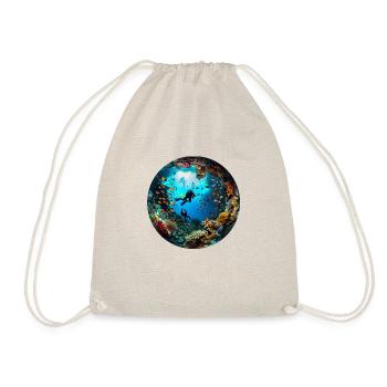 Diving as a gateway to the sea - Drawstring Bag - nature - Front