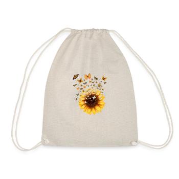 Tournesol papillons - idée cadeau original - Sac de sport léger - nature - Devant
