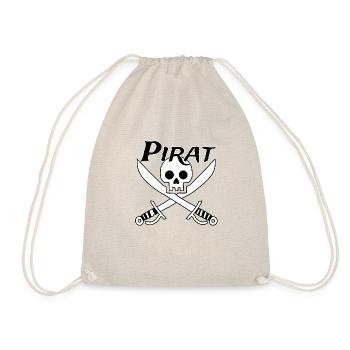 Pirat - Totenkopf - Turnbeutel - Natur - Vorne