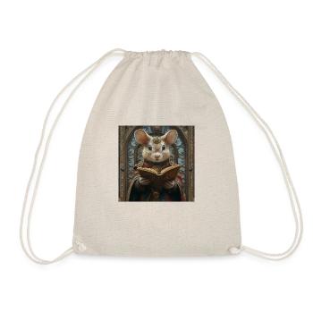 Lustige Mittelalter Maus - Turnbeutel - Natur - Vorne