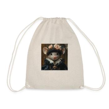 Gothic Mouse - Drawstring Bag - nature - Front