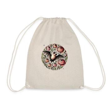 Vintage Bat - Drawstring Bag - nature - Front