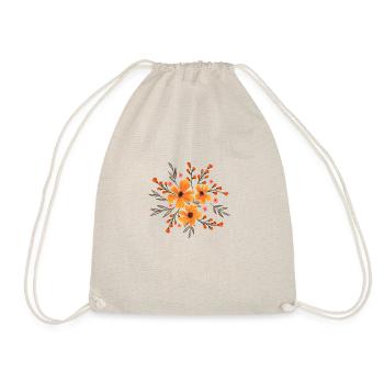 Autumn flowers, watercolor flowers in autumn colors - Drawstring Bag - nature - Front