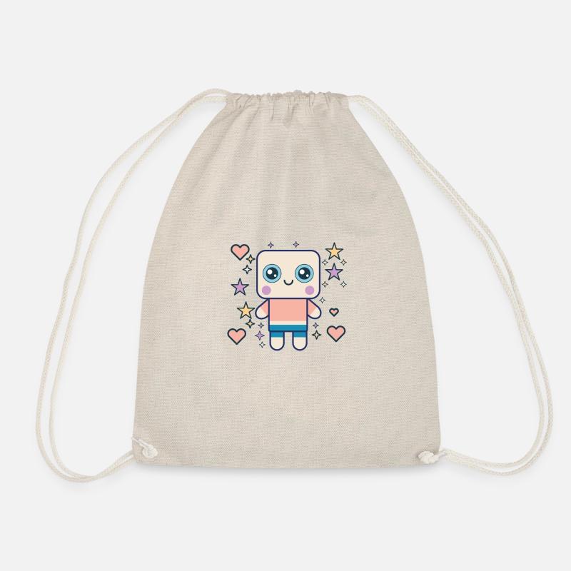 Design "Kawaii Pudding Pop" - Turnbeutel - Natur