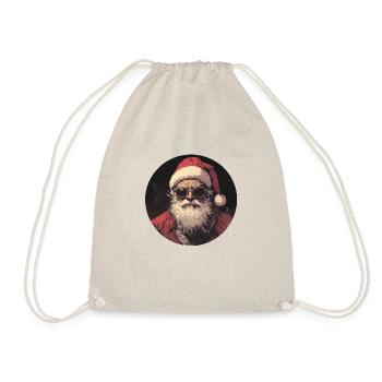 Cool Santa: Christmas with style and attitude! - Drawstring Bag - nature - Front