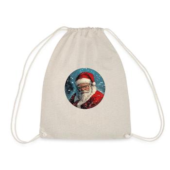 Strict Santa: Christmas time in style - Drawstring Bag - nature - Front