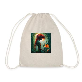 Mosaic Redhead Dreamy Girl Gladiolus - Drawstring Bag - nature - Front
