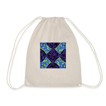 Design symétrique abstrait avec des fleurs violettes - Sac de sport léger - nature - Devant