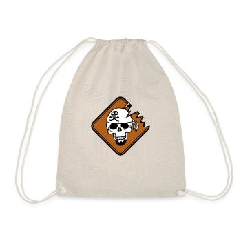 Bouclier de pirate Crâne de squelette Crâne Avertissement - Sac de sport léger - nature - Devant