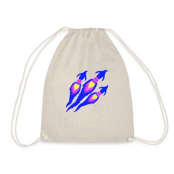 3 Funny Penguins Rockets Fire Team Flight Flying - Drawstring Bag - nature - Front