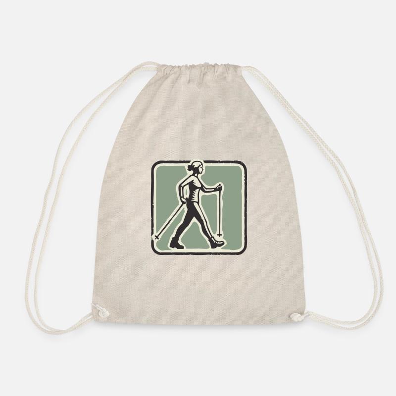 Nordic Walking - Drawstring Bag - nature