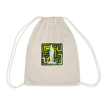 Skater Skating Kickflip - Drawstring Bag - nature - Front