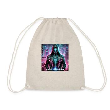 Cyber Rebellion - Black Ghost - Drawstring Bag - nature - Front