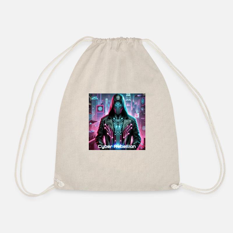 Cyber Rebellion - Black Ghost - Drawstring Bag - nature