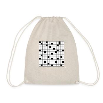 Crossword Puzzle DIY - Drawstring Bag - nature - Front