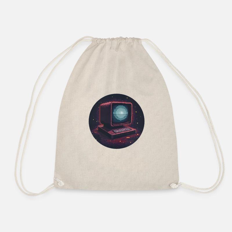 Pixel computer - Drawstring Bag - nature