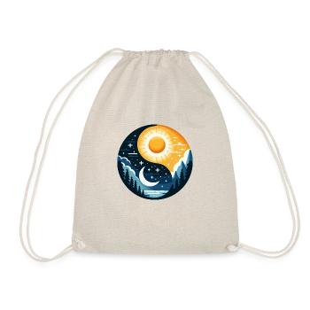 Yin Yang Sonne und Mond - Turnbeutel - Natur - Vorne