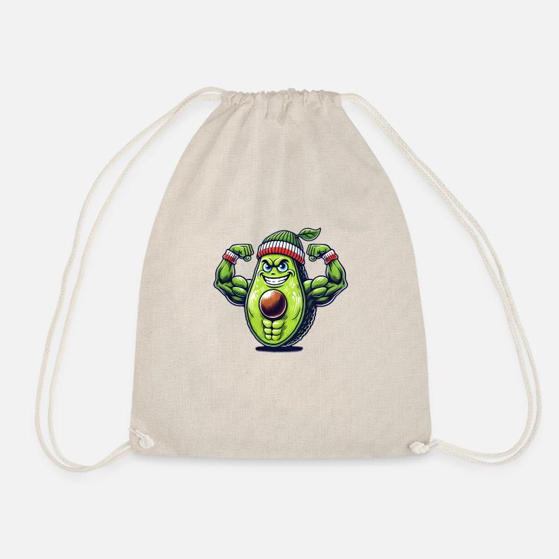 Strong Avocado 💪🥑 - Drawstring Bag - nature