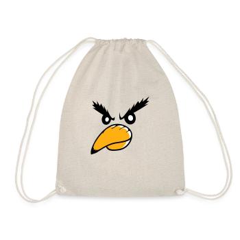 Raven Bird Peeps Evil Cool Funny Comic Humor Fun - Drawstring Bag - nature - Front