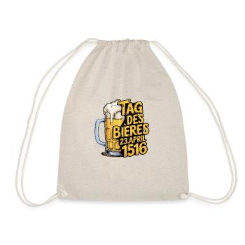 DAY OF BEER April 23, 1516 Beer Mug Design - Drawstring Bag - nature - Front