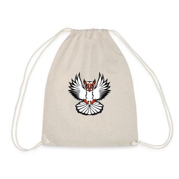 Owl Bird Eagle Owl Night Bird Barn Owl Flying Cool - Drawstring Bag - nature - Front