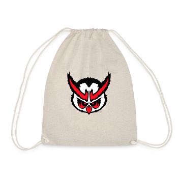 owl peeps evil cool face head comic - Drawstring Bag - nature - Front