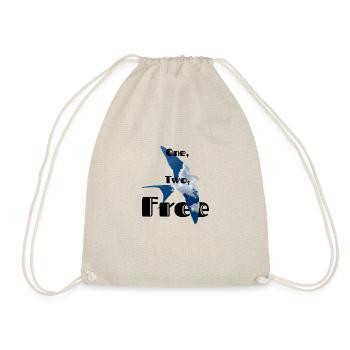 One, two, free - Drawstring Bag - nature - Front