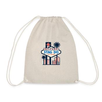 Vegas Stag Party | High Stakes Bachelor Bash - Drawstring Bag - nature - Front