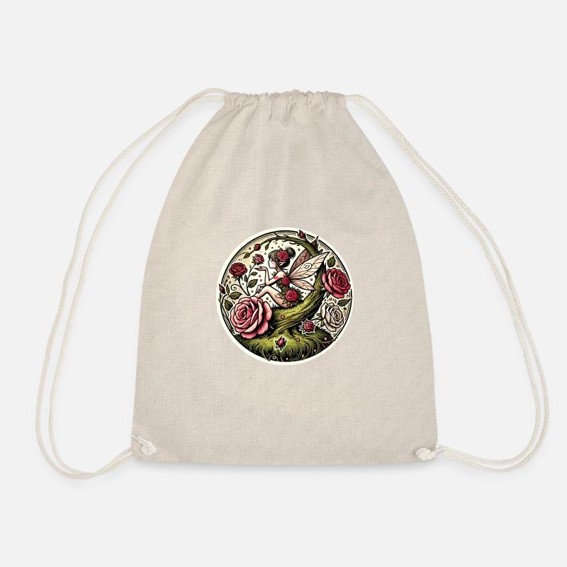 Vintage Rose Fee - Turnbeutel - Natur