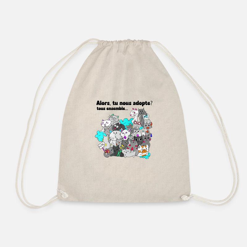 Adopt your cat - Drawstring Bag - nature