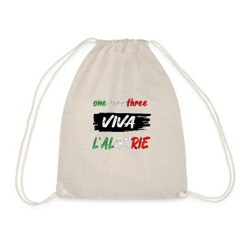 123 viva l'Algérie - Drawstring Bag - nature - Front