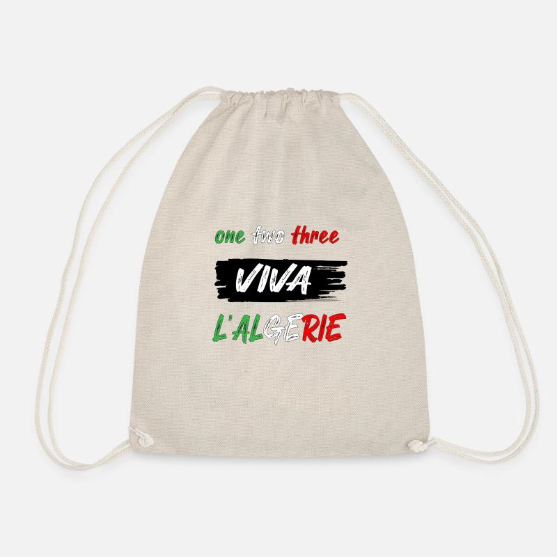 123 viva l'Algérie - Drawstring Bag - nature