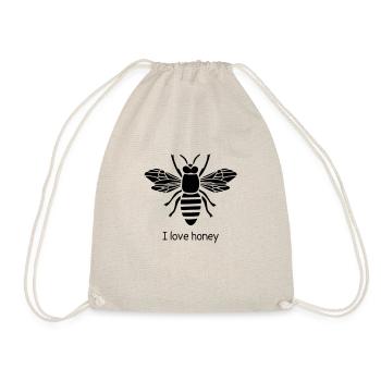 bee bee j'aime miel miel nid d'abeilles apiculteur - Sac de sport léger - nature - Devant