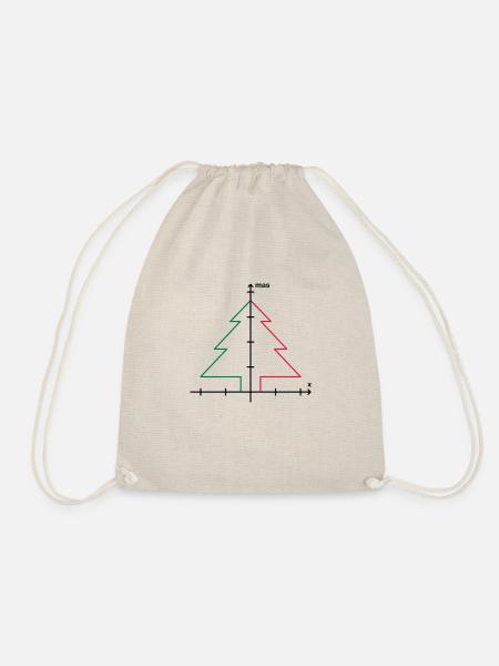 Mathe XMas Weihnachten - Turnbeutel - Natur